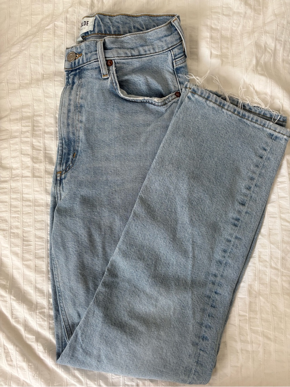 AGOLDE Light Blue Straight Leg Jeans - Classic Straight Fit